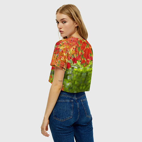 Женский топ Лучший учитель осенние листья / 3D-принт – фото 4