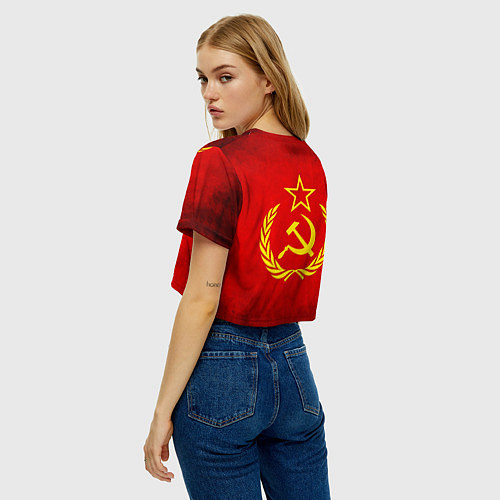 Женский топ СССР - старый флаг / 3D-принт – фото 4
