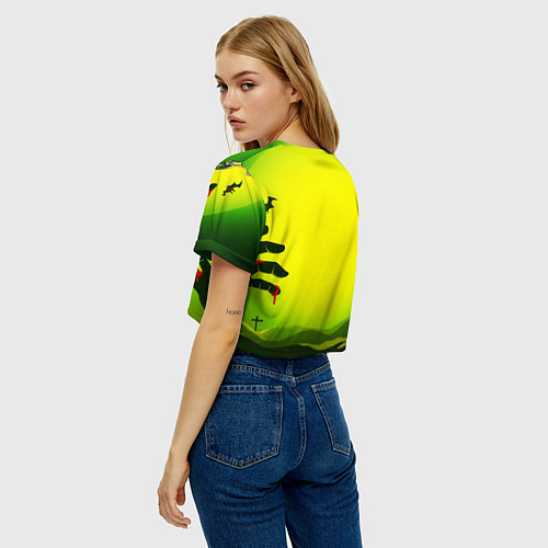 Женский топ Тыква - зомби хэллоуин / 3D-принт – фото 4