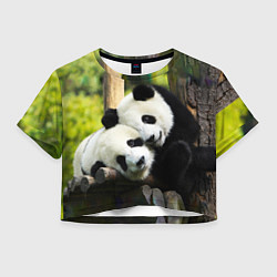 Женский топ Влюблённые панды