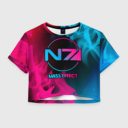 Женский топ Mass Effect - neon gradient