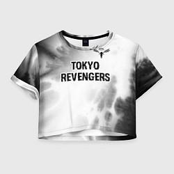 Женский топ Tokyo Revengers glitch на светлом фоне: символ све