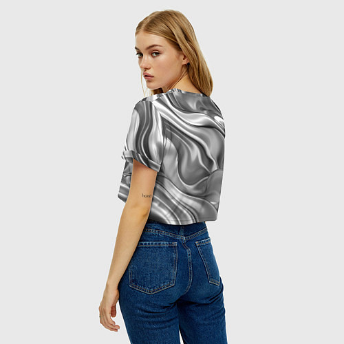 Женский топ Плавленное серебро / 3D-принт – фото 4