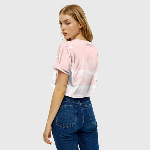 Женский топ Зайка среди цветов / 3D-принт – фото 4