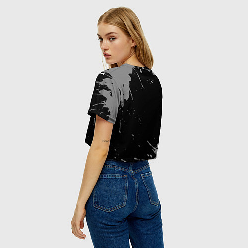 Женский топ Хоккеист с очень большой буквы на темном фоне / 3D-принт – фото 4