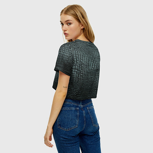 Женский топ Кожа крокодила - fashion / 3D-принт – фото 4