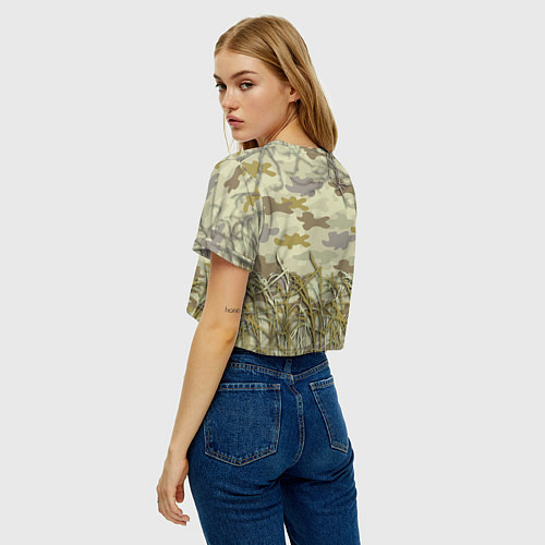 Женский топ Камуфляж охотника / 3D-принт – фото 4