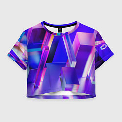 Женский топ Синие и розовые прямоугольники