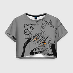 Футболка 3D укороченная женская Волейбол!! - Хината, цвет: 3D-принт