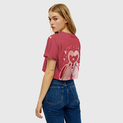 Женский топ Зайчики на День святого валентина / 3D-принт – фото 4