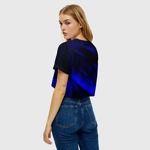 Женский топ Geometry blue stripes / 3D-принт – фото 4