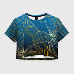 Футболка 3D укороченная женская Vanguard floral pattern, цвет: 3D-принт