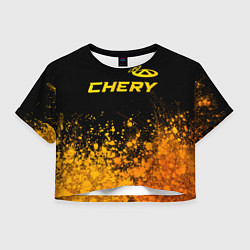 Женский топ Chery - gold gradient: символ сверху
