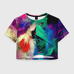 Женский топ Неоновые перья павлина