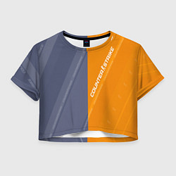 Женский топ Counter Strike 2 Blue Orange Pattern