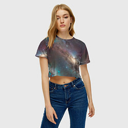 Футболка 3D укороченная женская Бескрайняя Вселенная, цвет: 3D-принт — фото 2