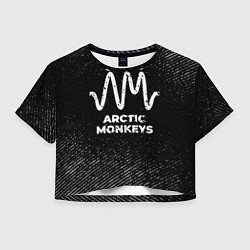 Женский топ Arctic Monkeys с потертостями на темном фоне