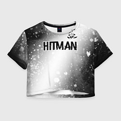 Женский топ Hitman glitch на светлом фоне: символ сверху