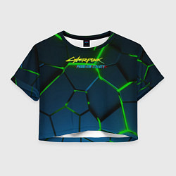 Женский топ Cyberpunk 2077 phantom liberty green neon