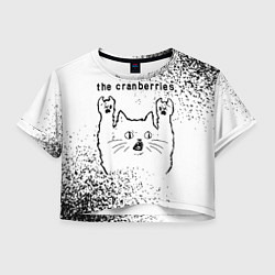 Женский топ The Cranberries рок кот на светлом фоне