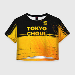 Женский топ Tokyo Ghoul - gold gradient: символ сверху