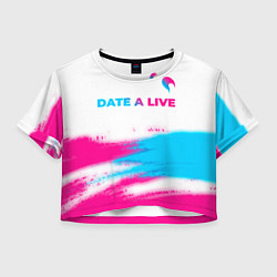 Женский топ Date A Live neon gradient style: символ сверху