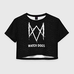 Женский топ Watch Dogs glitch на темном фоне