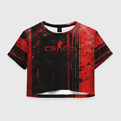 Женский топ CS GO black red brushes