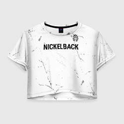 Женский топ Nickelback glitch на светлом фоне: символ сверху