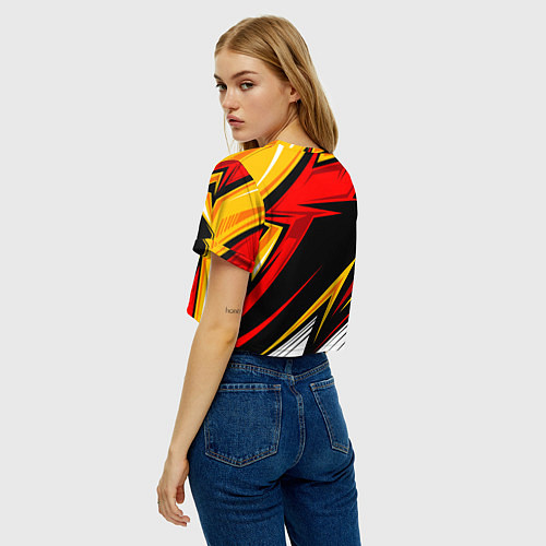 Женский топ Ducati - red uniform / 3D-принт – фото 4