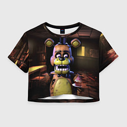 Футболка 3D укороченная женская Five Nights at Freddy, цвет: 3D-принт