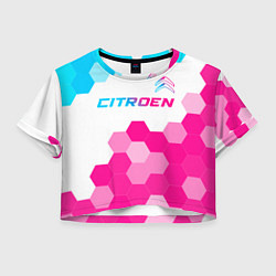 Женский топ Citroen neon gradient style: символ сверху