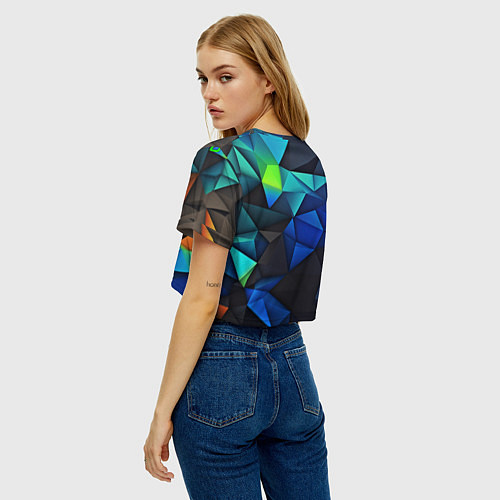 Женский топ CSGO blue abstract / 3D-принт – фото 4