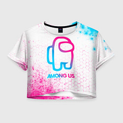 Женский топ Among Us neon gradient style