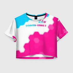 Женский топ Counter-Strike 2 neon gradient style: символ сверх