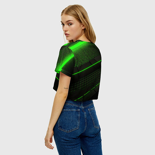 Женский топ CS2 green neon / 3D-принт – фото 4