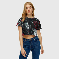 Футболка 3D укороченная женская Vagabond Мусаси Миямото, цвет: 3D-принт — фото 2