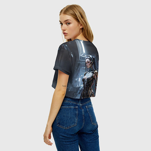 Женский топ Боевая девушка-киборг / 3D-принт – фото 4