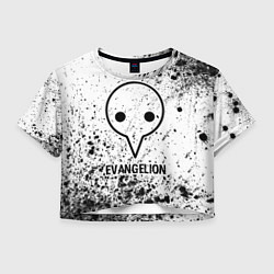 Женский топ Evangelion glitch на светлом фоне