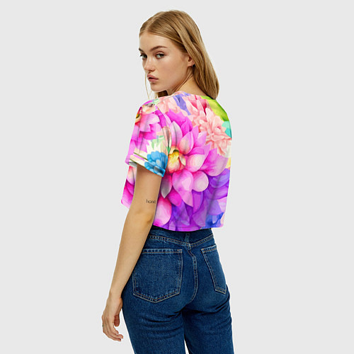 Женский топ Ежик в цветах / 3D-принт – фото 4