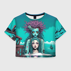 Женский топ Призрак и девушка в лодке