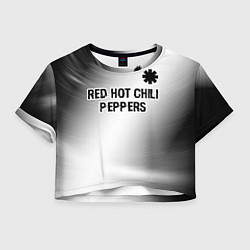 Женский топ Red Hot Chili Peppers glitch на светлом фоне посер