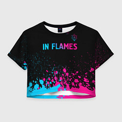Женский топ In Flames - neon gradient посередине