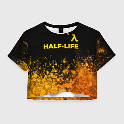 Женский топ Half-Life - gold gradient посередине