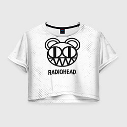 Женский топ Radiohead glitch на светлом фоне
