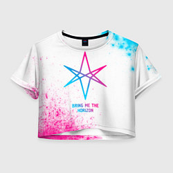 Женский топ Bring Me the Horizon neon gradient style