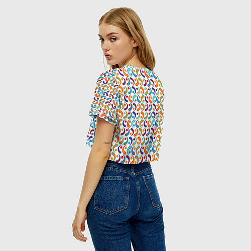 Женский топ Паттерн из симметричных фигур / 3D-принт – фото 4