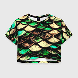 Женский топ Чешуя зеленого дракона