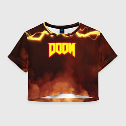 Женский топ Doom storm огненное лого