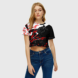 Футболка 3D укороченная женская Tokyo Dragon, цвет: 3D-принт — фото 2